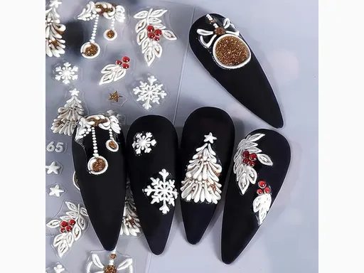 Samolepky na nehty 5D - Vánoční D165