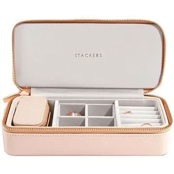 Stackers, Velká cestovní šperkovnice Blush Large Zipped Jewellery Box | růžová (75346)