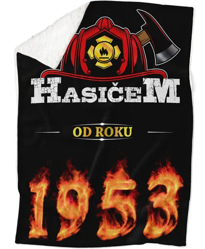 Deka Hasičem od roku (rok: 1953, Podšití beránkem: ANO)