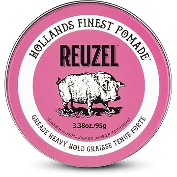 REUZEL Holland's Finest Pomade Pink Grease Heavy Hold pomáda na vlasy pro silnou fixaci 340 g (HREUZMXN100437)