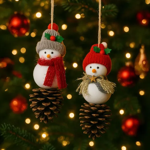 PM Euro-Trading Vánoční ozdoby Sněhuláčci, sada 2 ks