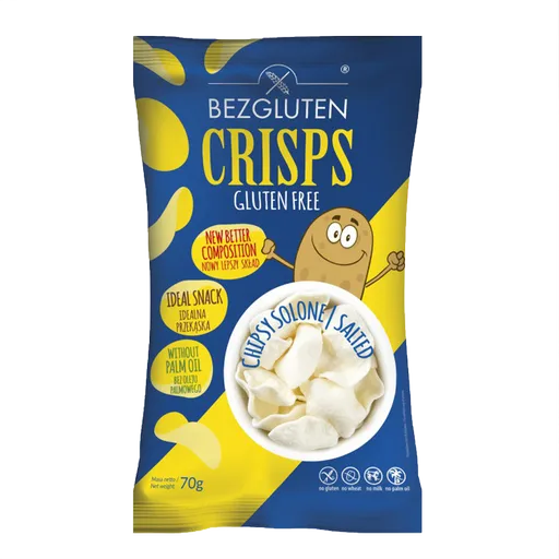 BEZGLUTEN Chipsy solené bez lepku 70 g