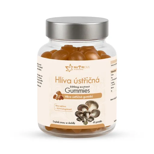 Nutricius Hlíva ústřičná gummies 500 mg 60 ks