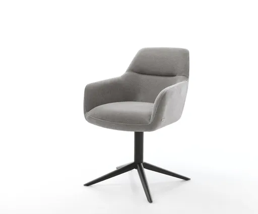 Jídelní židle Pejo-Flex strukturovaná látka Měkký šedá křížová