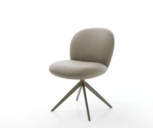 Otočná židle Nube-Flex široká křížová podnož titanová pravá