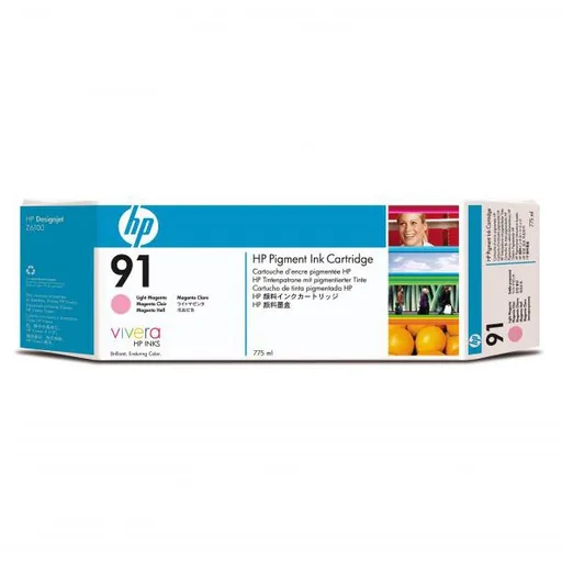 HP C9471A - originální cartridge HP 91, světle purpurová, 775ml