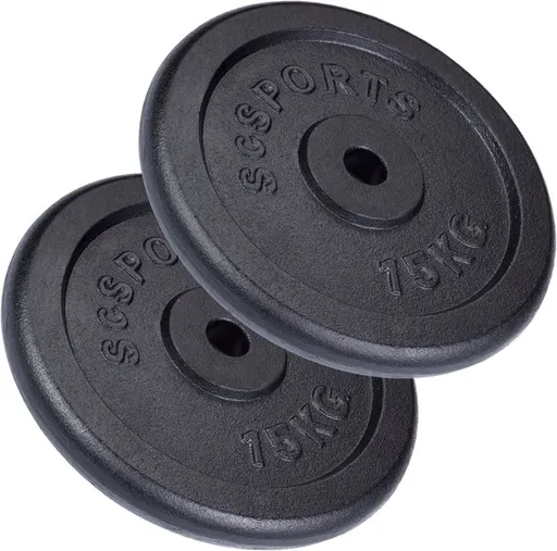 ScSPORTS Sada litinových kotoučů 30 kg, 2x15 kg