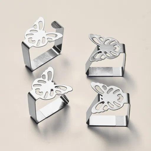 4 spony na ubrus, ušlechtilá ocel