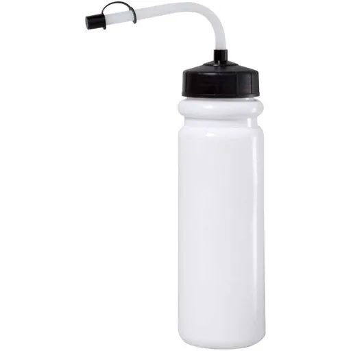 WINNWELL HOCKEY BOTTLE  800ML WITH STRAW WITHOUT LOGO Sportovní láhev, bílá, velikost 800 ML