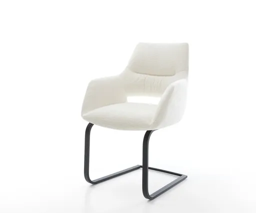 Jídelní židle Yago-Flex s područkami bouclé měkký béžová