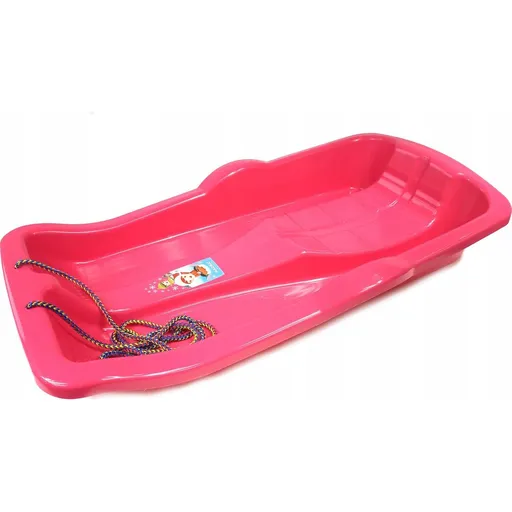 Boby Karol plastové na sníh bez brzd růžové