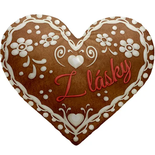Polštářek srdcový – Perníkové srdce
