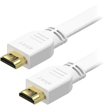 AlzaPower Flat HDMI 1.4 High Speed 4K 2m bílý (APW-CBHD14F020W)