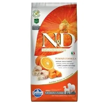 N&D OCEAN grain free dog adult M/L pumpkin & codfish & orange 12 kg (8010276036568)