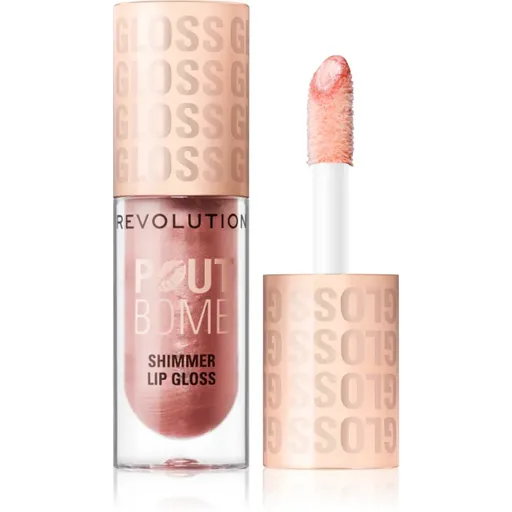 Makeup Revolution Shimmer Gloss třpytivý lesk na rty odstín Shine Pink 4.5 ml