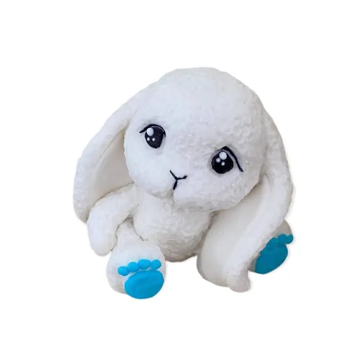 Cukrový zajíček bílý  s modrými tlapkami - K-Decor