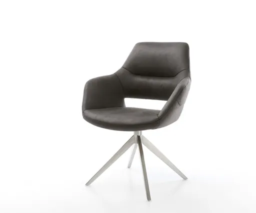 Jídelní židle Yago-Flex s područkami mikrovlákno antracit