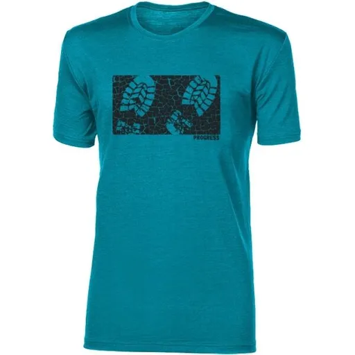 PROGRESS HRUTUR STEP Pánské merino triko, zelená, velikost