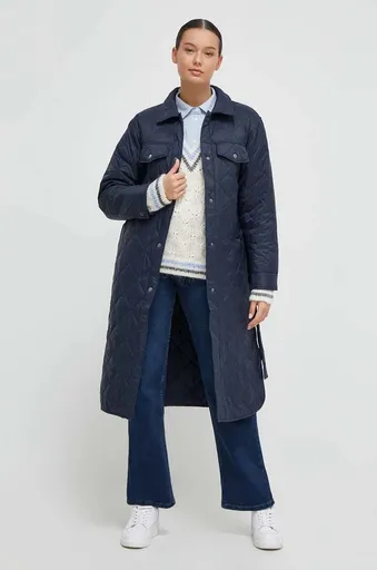 Pepe Jeans dámská prošívaná modrá bunda NASH PL402276594 L