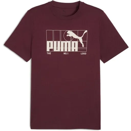 Puma GRAPHIC NO.1 LOGO TEE Pánské triko, vínová, velikost