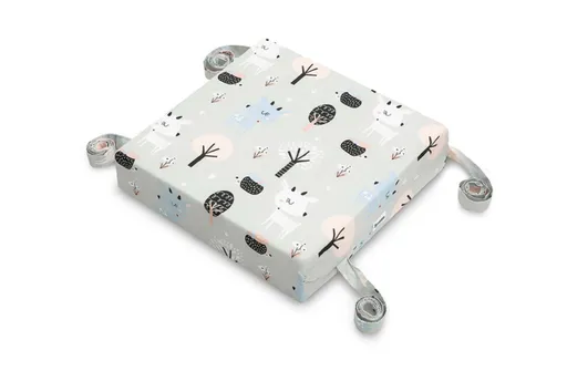 SENSILLO Dětský sedák na židli 32x32x8cm - šedý se srnkou