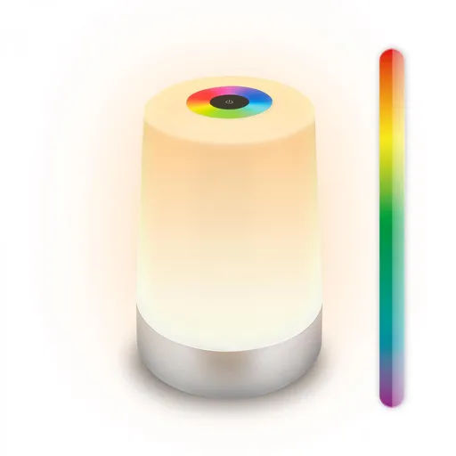 BRILONER Nubsi stolní lampička - 2,8W, 280lm, nabíjecí, LED, stmívatelné, RGB+W, matný chrom 7554014