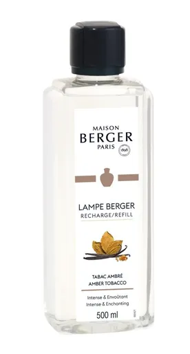 Maison Berger Paris Náplň do katalytické lampy Amber Tobacco (Lampe Recharge/Refill) 500 ml