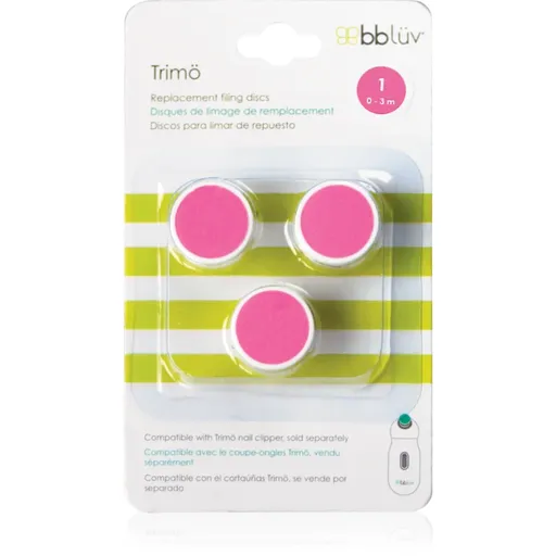 BBLÜV Trimö náhradní nástavce pro dětský pilník na nehty 0-3m 3 ks
