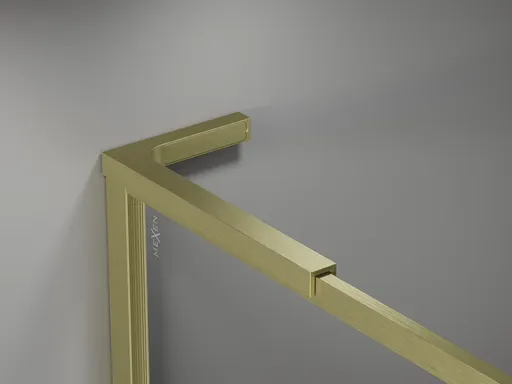 MEXEN Universální vzpěra tvaru L 10mm, 8F mm, 10Fmm  pro sklo L/P, broušené zlato 800-07-55