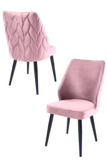 Sada židlí (2 kusy) Pufi - Lilac, Black