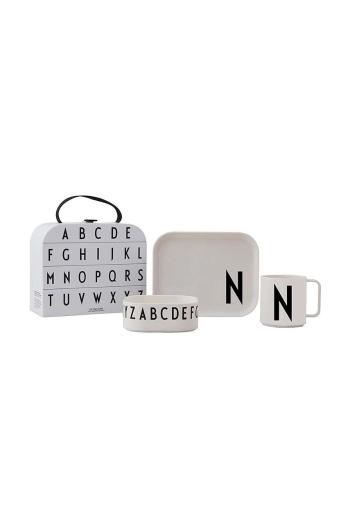 Dětský snídaňový set Design Letters Classics in a suitcase N 4-pack