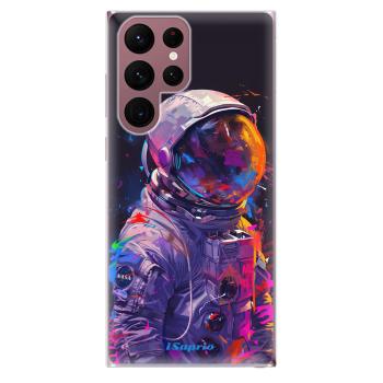 Odolné silikonové pouzdro iSaprio - Neon Astronaut - Samsung Galaxy S22 Ultra 5G