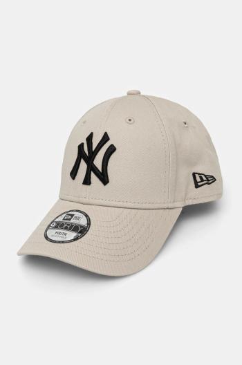 Dětská bavlněná kšiltovka New Era NEW YORK YANKEES béžová barva, s aplikací, 12745557