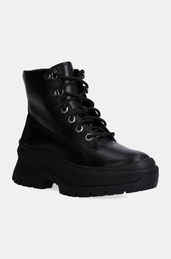 Kožené kotníkové boty Timberland Roxie Lane dámské, černá barva, na platformě, TB0A295JW021