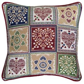 Scanquilt dekorační povlak na polštář Motiv srdce patch (32403)