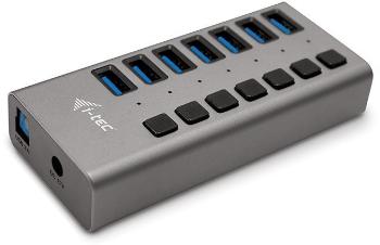 USB Hub I-TEC USB 3.0 töltő HUB 7 porttal és 36 W  hálózati adapterrel