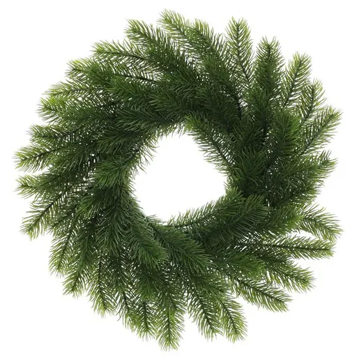 Umělý smrkový věnec, pr. 30 cm, zelená