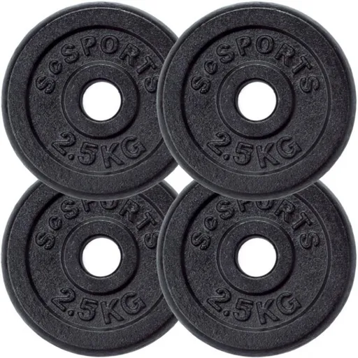 SCSports Sada litinových kotoučů, 4 x 2,5 kg