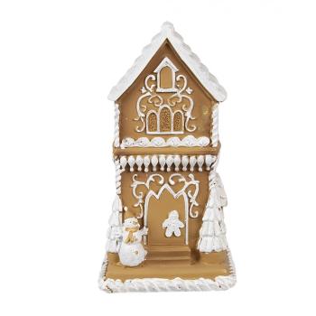 Svítící perníková chaloupka Gingerbread House - 8*8*15 cm 6PR4193