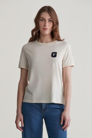 TRIČKO GANT REG G BADGE SS T-SHIRT CREAM