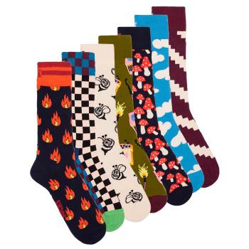 Happy socks  WILD WEEK SOCKS X7  Vysoké ponožky Viacfarebná