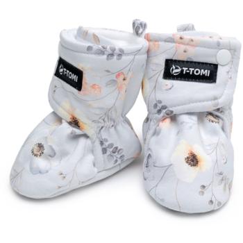 T-TOMI Booties Flowers dětské capáčky 3-6 months 1 pár