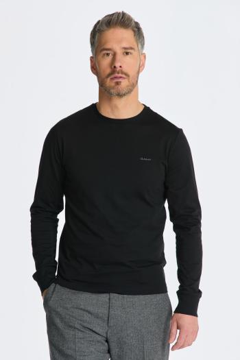 TRIČKO GANT SLIM MERC JERSEY LS T-SHIRT BLACK