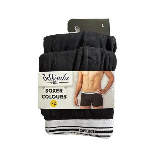 Bellinda Pánské bavlněné boxerky vel. L 2 ks černé