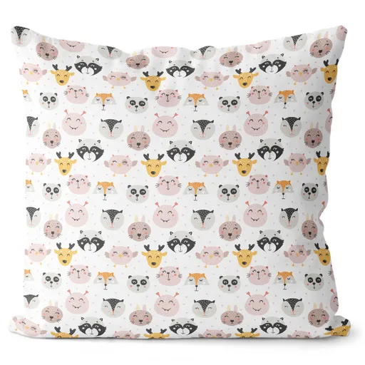 Polštářek Girl animal (Velikost: 55 x 55 cm)