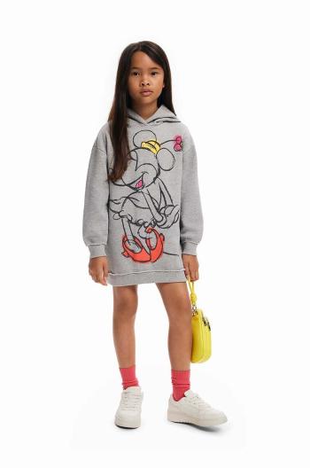 Dívčí šaty Desigual MINNIE MOUSE šedá barva, mini, 24WGVK07