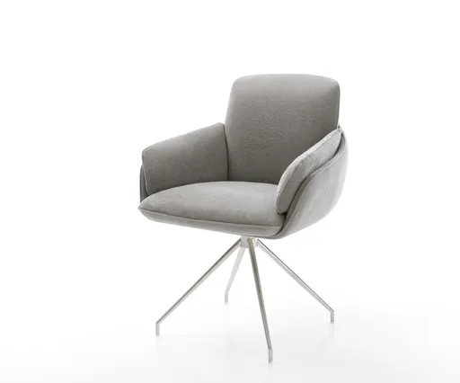 Jídelní židle Luan-Flex s područkami strukturovaná látka Měkký