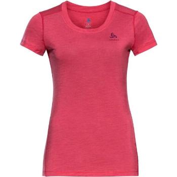 Odlo MERINO 130 BI TOP CREW NECK S/S Dámské tričko s krátkým rukávem, růžová, velikost