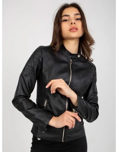 Dámská bunda z ekologické kůže LENA černá