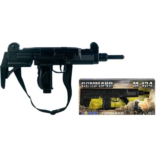 Samopal kovový černý 12 ran